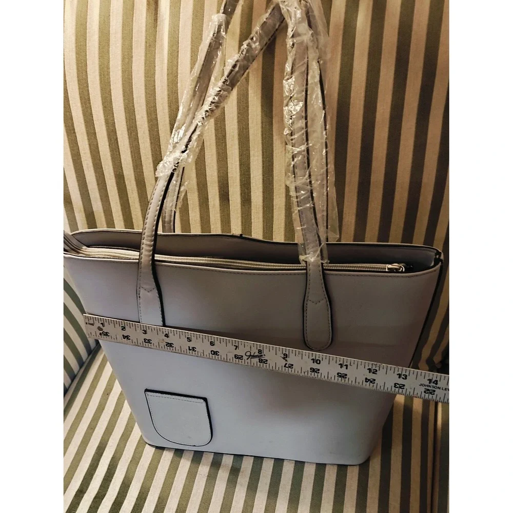 Porto Vino Gray Vegan Leather Wine Carrier Purse Tote